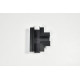 Conector track tavan-perete 26mm aplicat 48V magnetic Negru MONDO LUCE