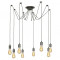 Hanging spider chandelier 6XE27 40X200X1300mm black without bulbs