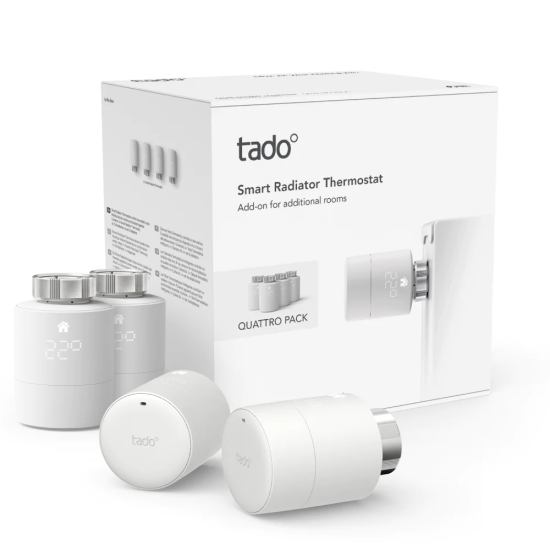 Tado Smart Radiator Thermostat V3+ Regular Pachet 4 capete termostatice