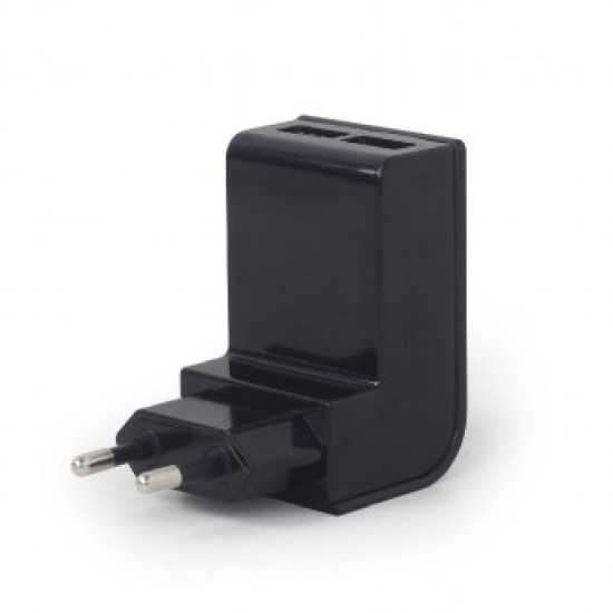 Incarcator USB universal Energenie cu 2 porturi, 2,1 A, negru