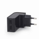 Incarcator USB universal Energenie cu 2 porturi, 2,1 A, negru