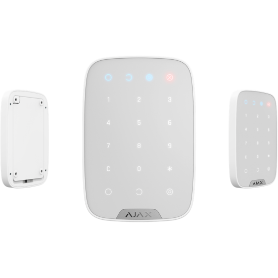 Panou de control Wireless Ajax KeyPad Alb