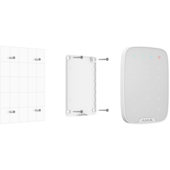 Panou de control Wireless Ajax KeyPad Alb